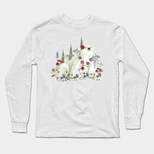 Pressed Flowers Polar Bear Long Sleeve T-Shirt